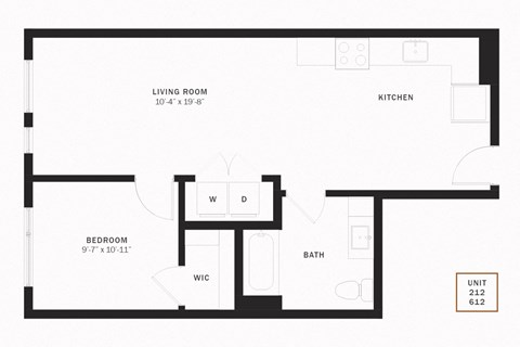 Coen 1 Bedroom 671 SF